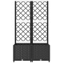 Jardinera con enrejado PP negro 80x40x136 cm de vidaXL, Maceteros y jardineras - Ref: Foro24-318271, Precio: 85,00 €, Descuen...