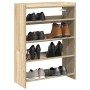 Mueble zapatero madera contrachapada roble sonoma 60x25x81 cm en Zapateros y organizadores de calzado | Comprar online en Foru.e