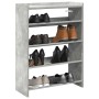 Mueble zapatero madera contrachapada gris hormigón 60x25x81 cm en Zapateros y organizadores de calzado | Comprar online en Foru.