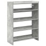 Mueble zapatero madera contrachapada gris hormigón 60x25x81 cm en Zapateros y organizadores de calzado | Comprar online en Foru.