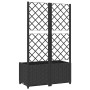 Jardinera con enrejado PP negro 80x40x136 cm de vidaXL, Maceteros y jardineras - Ref: Foro24-318271, Precio: 85,00 €, Descuen...