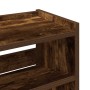 Zapatero madera contrachapada roble ahumado 60x25x81 cm en Zapateros y organizadores de calzado | Comprar online en Foru.es