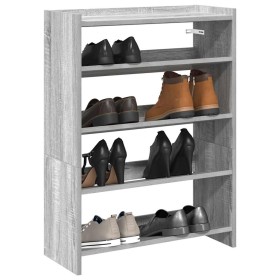 Mueble zapatero madera contrachapada gris sonoma 60x25x81 cm en Zapateros y organizadores de calzado | Comprar online en Foru.es