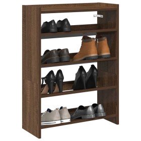 Mueble zapatero madera contrachapada marrón roble 60x25x81 cm en Zapateros y organizadores de calzado | Comprar online en Foru.e