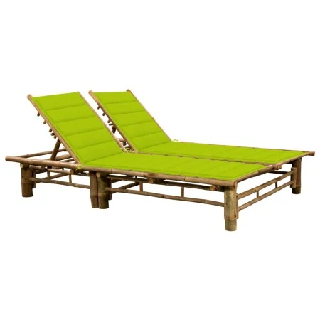 Tumbona con cojines para 2 personas bambú by vidaXL, Loungers - Ref: Foro24-3063956, Price: 348,06 €, Discount: %