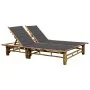 Bamboo lounger with cushions for 2 people by vidaXL, Loungers - Ref: Foro24-3063945, Price: 348,46 €, Discount: %