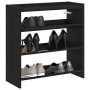 Mueble zapatero madera contrachapada negro 60x25x62 cm en Zapateros y organizadores de calzado | Comprar online en Foru.es