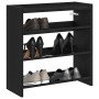 Mueble zapatero madera contrachapada negro 60x25x62 cm en Zapateros y organizadores de calzado | Comprar online en Foru.es