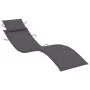 Lounger with solid gray acacia wood cushion by vidaXL, Loungers - Ref: Foro24-3064044, Price: 145,97 €, Discount: %