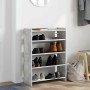 Mueble zapatero madera contrachapada gris hormigón 60x25x62 cm en Zapateros y organizadores de calzado | Comprar online en Foru.