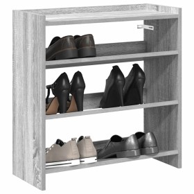 Mueble zapatero madera contrachapada gris sonoma 60x25x62 cm en Zapateros y organizadores de calzado | Comprar online en Foru.es