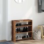 Mueble zapatero madera contrachapada madera vieja 60x25x62 cm en Zapateros y organizadores de calzado | Comprar online en Foru.e