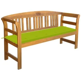 Banco de jardín con cojín madera maciza de acacia 157 cm de vidaXL, Bancos de jardín - Ref: Foro24-3064277, Precio: 178,09 €,...