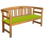 Banco de jardín con cojín madera maciza de acacia 157 cm de vidaXL, Bancos de jardín - Ref: Foro24-3064277, Precio: 177,30 €,...