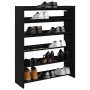 Mueble zapatero madera contrachapada negro 80x25x100 cm en Zapateros y organizadores de calzado | Comprar online en Foru.es