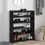 Mueble zapatero madera contrachapada negro 80x25x100 cm en Zapateros y organizadores de calzado | Comprar online en Foru.es