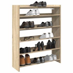 Mueble zapatero madera contrachapada roble sonoma 80x25x100 cm en Zapateros y organizadores de calzado | Comprar online en Foru.