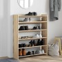 Mueble zapatero madera contrachapada roble sonoma 80x25x100 cm en Zapateros y organizadores de calzado | Comprar online en Foru.