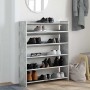 Mueble zapatero madera contrachapada gris hormigón 80x25x100 cm en Zapateros y organizadores de calzado | Comprar online en Foru