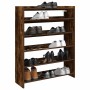 Zapatero madera contrachapada roble ahumado 80x25x100 cm en Zapateros y organizadores de calzado | Comprar online en Foru.es