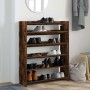 Zapatero madera contrachapada roble ahumado 80x25x100 cm en Zapateros y organizadores de calzado | Comprar online en Foru.es
