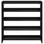 Mueble zapatero madera contrachapada negro 80x25x81 cm en Zapateros y organizadores de calzado | Comprar online en Foru.es