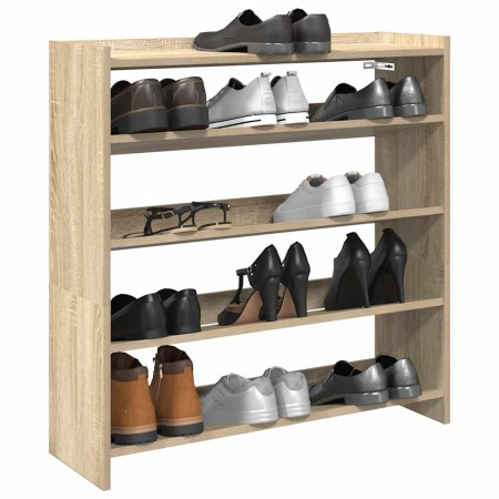Mueble zapatero madera contrachapada roble sonoma 80x25x81 cm en Zapateros y organizadores de calzado | Comprar online en Foru.e