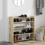 Mueble zapatero madera contrachapada roble sonoma 80x25x81 cm en Zapateros y organizadores de calzado | Comprar online en Foru.e