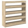 Mueble zapatero madera contrachapada roble sonoma 80x25x81 cm en Zapateros y organizadores de calzado | Comprar online en Foru.e