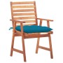 Sillas comedor de jardín 2 uds madera maciza acacia y cojines de vidaXL, Sillas de jardín - Ref: Foro24-3064339, Precio: 159,...