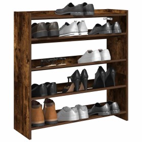 Zapatero madera contrachapada roble ahumado 80x25x81 cm en Zapateros y organizadores de calzado | Comprar online en Foru.es