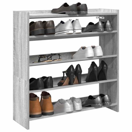 Mueble zapatero madera contrachapada gris sonoma 80x25x81 cm en Zapateros y organizadores de calzado | Comprar online en Foru.es