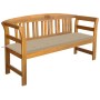 Banco de jardín con cojín madera maciza de acacia 157 cm de vidaXL, Bancos de jardín - Ref: Foro24-3064269, Precio: 174,94 €,...