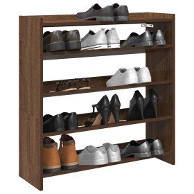 Mueble zapatero madera contrachapada marrón roble 80x25x81 cm en Zapateros y organizadores de calzado | Comprar online en Foru.e