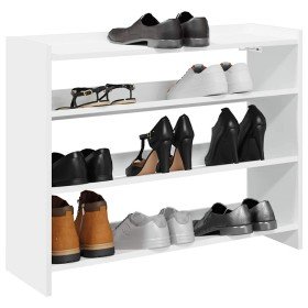 Mueble zapatero madera contrachapada blanco 80x25x62 cm en Zapateros y organizadores de calzado | Comprar online en Foru.es