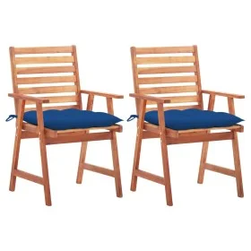 Garden dining chairs 2 units solid acacia wood and cushions by vidaXL, Garden chairs - Ref: Foro24-3064345, Price: 159,59 €, ...