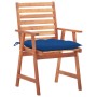 Sillas comedor de jardín 2 uds madera maciza acacia y cojines de vidaXL, Sillas de jardín - Ref: Foro24-3064345, Precio: 162,...