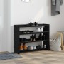 Mueble zapatero madera contrachapada negro 80x25x62 cm en Zapateros y organizadores de calzado | Comprar online en Foru.es