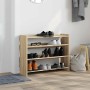 Mueble zapatero madera contrachapada roble sonoma 80x25x62 cm en Zapateros y organizadores de calzado | Comprar online en Foru.e