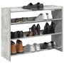 Mueble zapatero madera contrachapada gris hormigón 80x25x62 cm en Zapateros y organizadores de calzado | Comprar online en Foru.