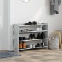 Mueble zapatero madera contrachapada gris hormigón 80x25x62 cm en Zapateros y organizadores de calzado | Comprar online en Foru.