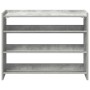 Mueble zapatero madera contrachapada gris hormigón 80x25x62 cm en Zapateros y organizadores de calzado | Comprar online en Foru.