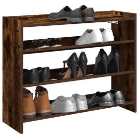 Zapatero madera contrachapada roble ahumado 80x25x62 cm en Zapateros y organizadores de calzado | Comprar online en Foru.es