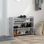 Mueble zapatero madera contrachapada gris sonoma 80x25x62 cm en Zapateros y organizadores de calzado | Comprar online en Foru.es