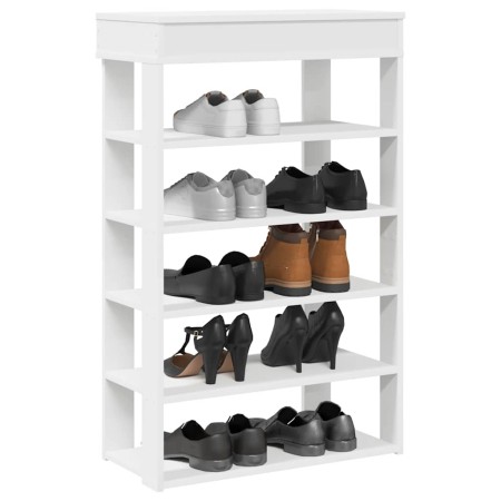Mueble zapatero madera contrachapada blanco 60x30x98 cm en Zapateros y organizadores de calzado | Comprar online en Foru.es