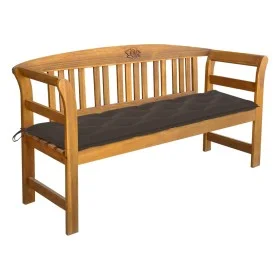 Banco de jardín con cojín madera maciza de acacia 157 cm de vidaXL, Bancos de jardín - Ref: Foro24-3064289, Precio: 203,23 €,...
