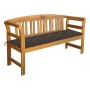 Banco de jardín con cojín madera maciza de acacia 157 cm de vidaXL, Bancos de jardín - Ref: Foro24-3064289, Precio: 193,94 €,...