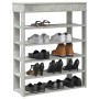 Mueble zapatero madera contrachapada gris hormigón 80x30x98 cm en Zapateros y organizadores de calzado | Comprar online en Foru.