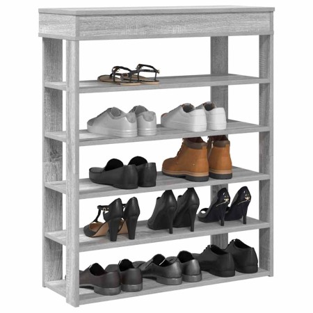 Mueble zapatero madera de ingeniería gris sonoma 80x30x98 cm en Zapateros y organizadores de calzado | Comprar online en Foru.es