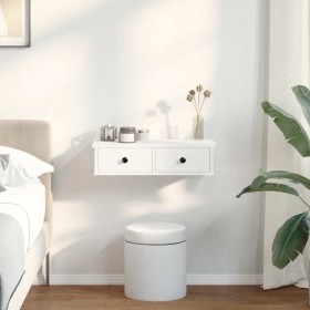 Estante de pared con cajones de madera contrachapada blanco en Estanterías | Comprar online en Foru.es